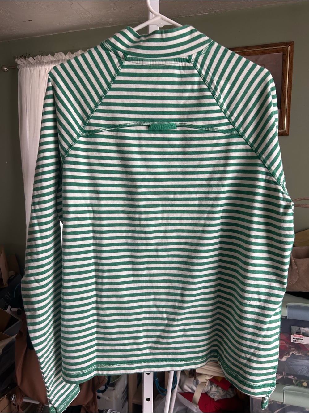 Free People Restoration Top in Sailor Stripe Green Glow - Picture 3 of 3